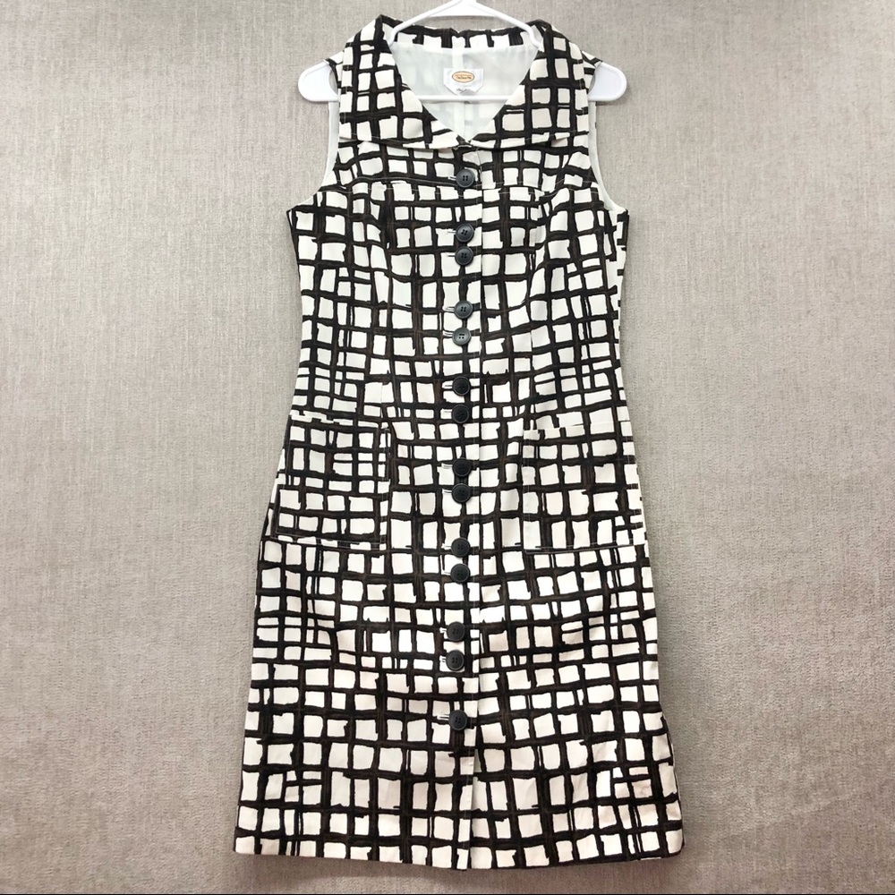 Talbots Collared Button Down Sleeveless Corduroy Stretch Dress Size 8